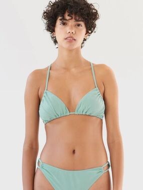 Araks Celia Bikini Top in Rain with Sample Bottoms